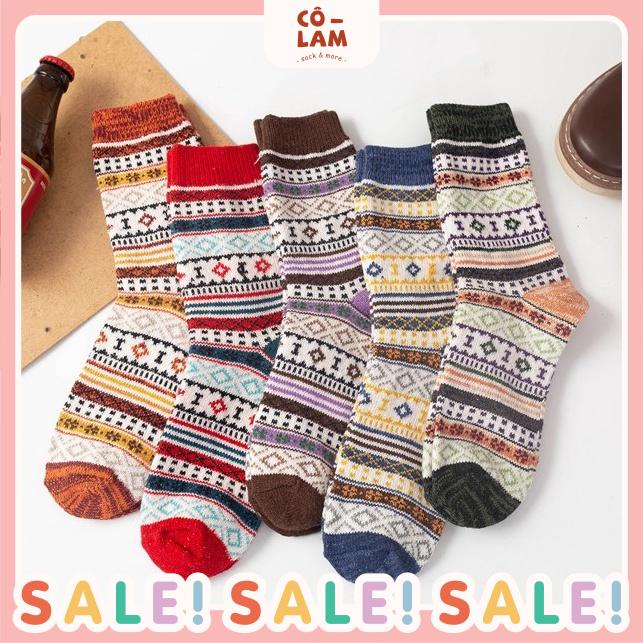 Tất vớ thổ cẩm nam nữ cổ cao_SET7