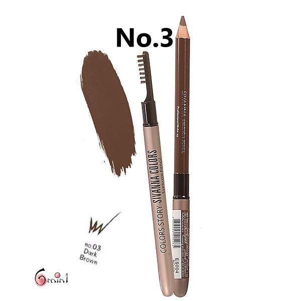 [AUT THAI] Chì Kẻ Chân Mày Sivanna Thái Lan Không Thấm Nước nâu đen