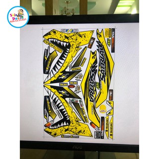[SHIN DECAL] Tem xe satria fi cá mập dán xe đen