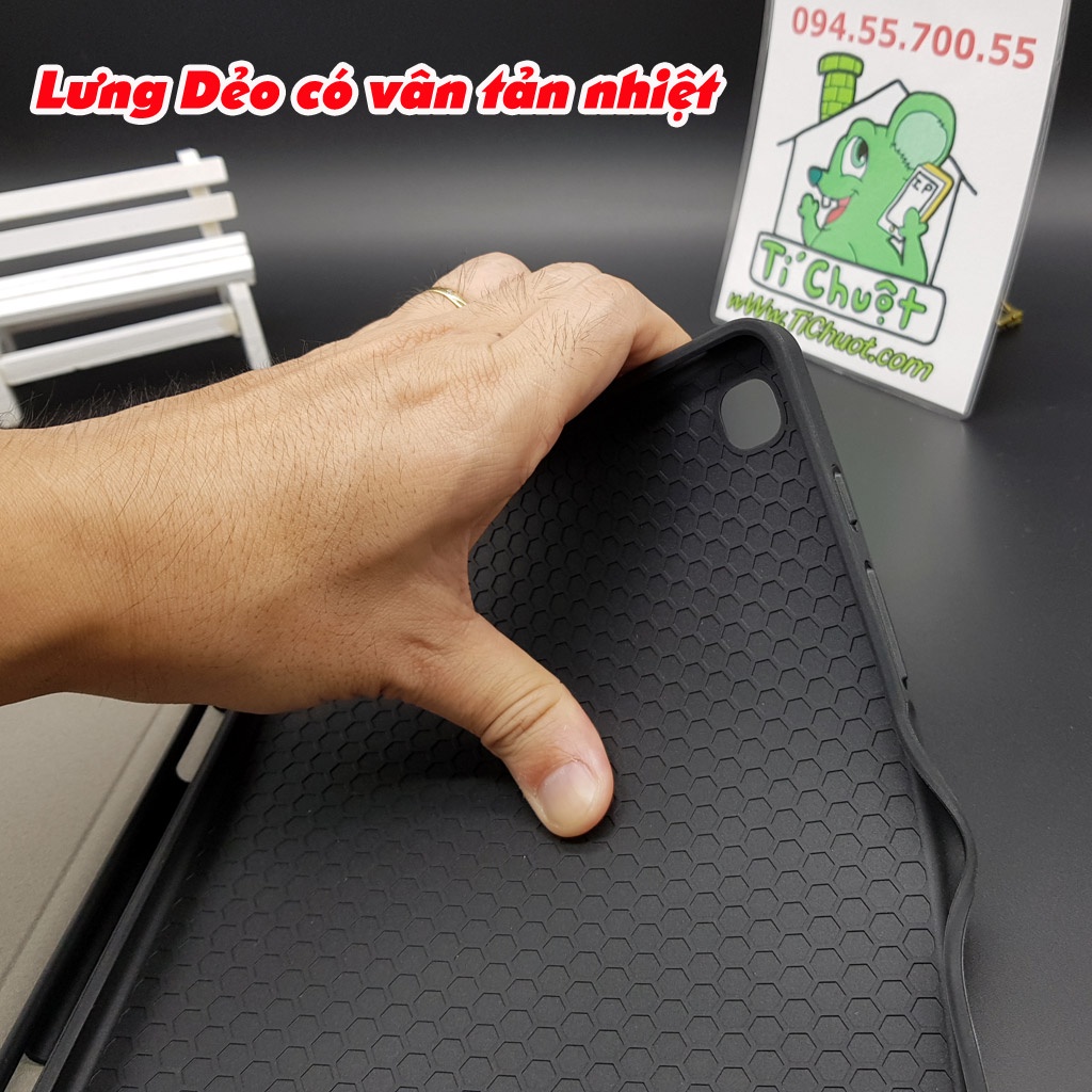 [Có Khay Bút] Bao da Samsung Tab S6 Lite 2020/2022 P615/P619 Lưng Dẻo Gấp 3 Khúc