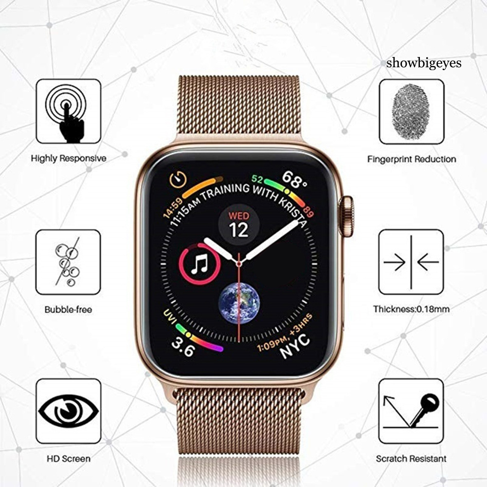 Miếng Dán Màn Hình Chống Sốc Sh-C 38 / 40 / 42 / 44mm Cho Iwatch 1 2 3 4