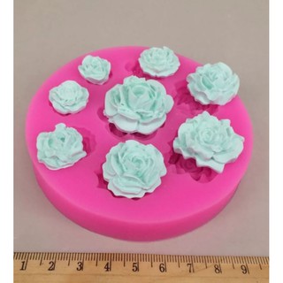 Khuôn 8 Bông hoa 4D Silicon Khuôn Rau Câu