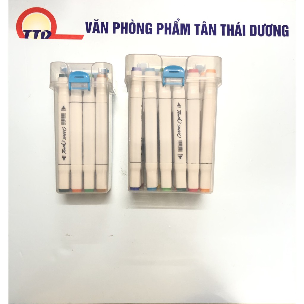 Bộ bút dạ màu Touch 12 màu và 24 màu kèm hộp_tiện dụng