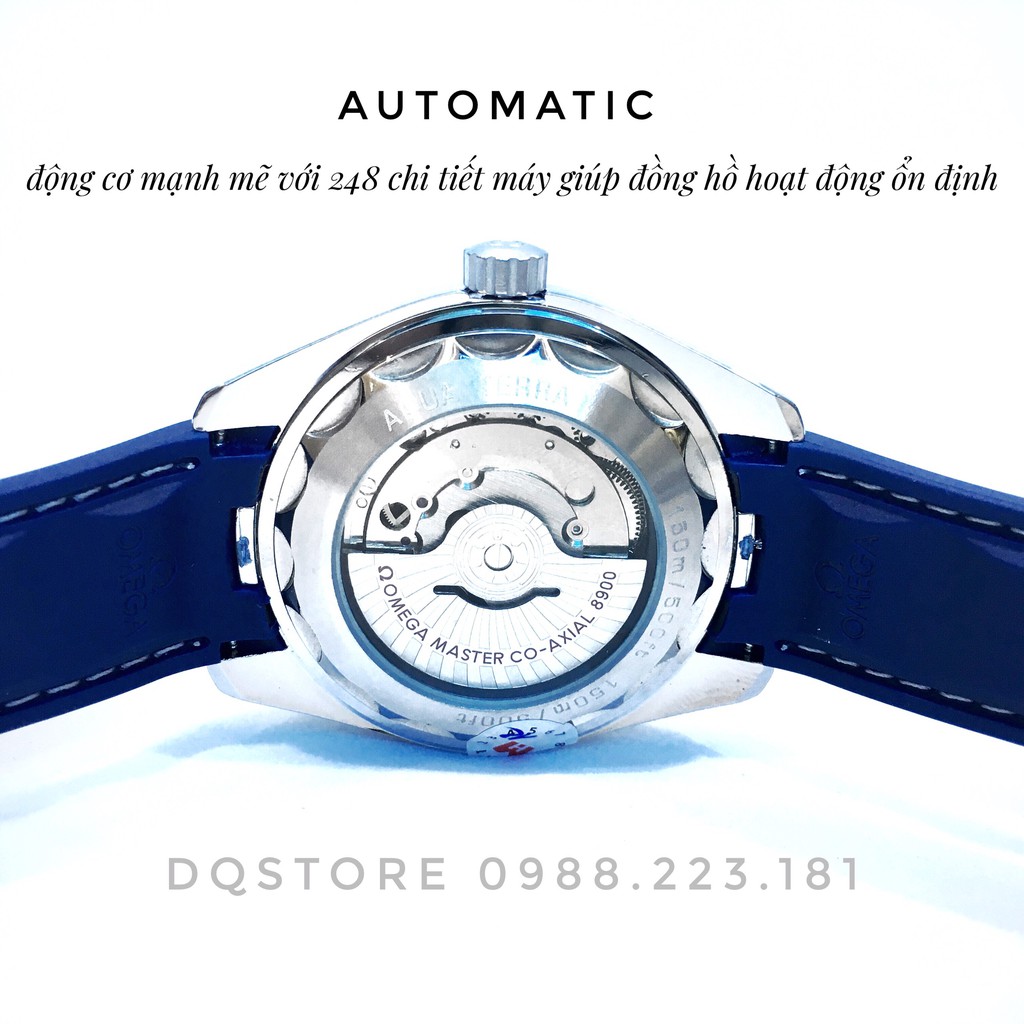 [Giá hủy diệt] [Ảnh thật]  Đồng Hồ Nam OMG xanh máy cơ automatic, mặt đá Sapphire chống xước, chống nước siêu tốt