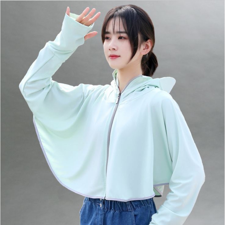 Áo chống nắng nữ croptop chống tia UV thoáng mát | BigBuy360 - bigbuy360.vn