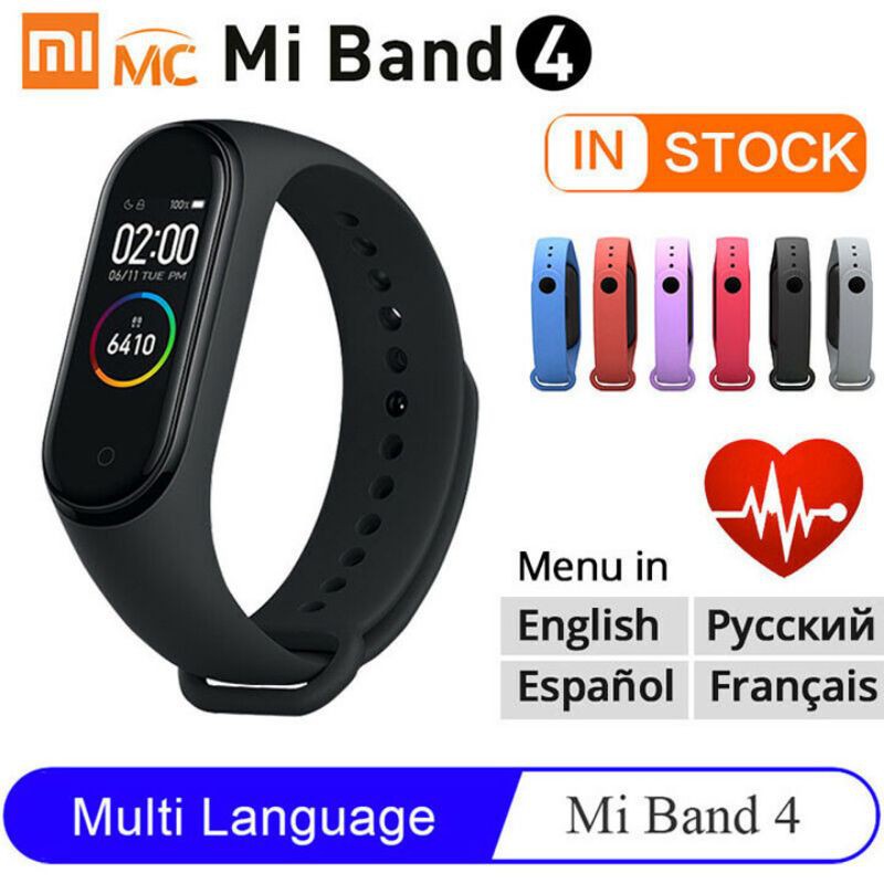 Đồng hồ NAM NỮ SMART WATCH XIAOMI MI BAND 4 phiên bản đa thứ tiếng