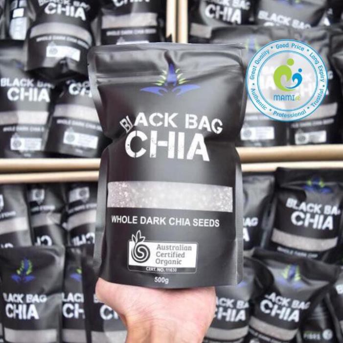 Hạt chia hữu cơ (250g/500g) bổ sung dinh dưỡng cho mọi lứa tuổi Black Bag Chia Seeds, Úc