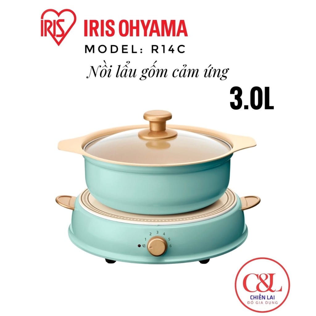 Nồi lẩu tráng men chống dính Ricopa - Hãng Iris Ohyama