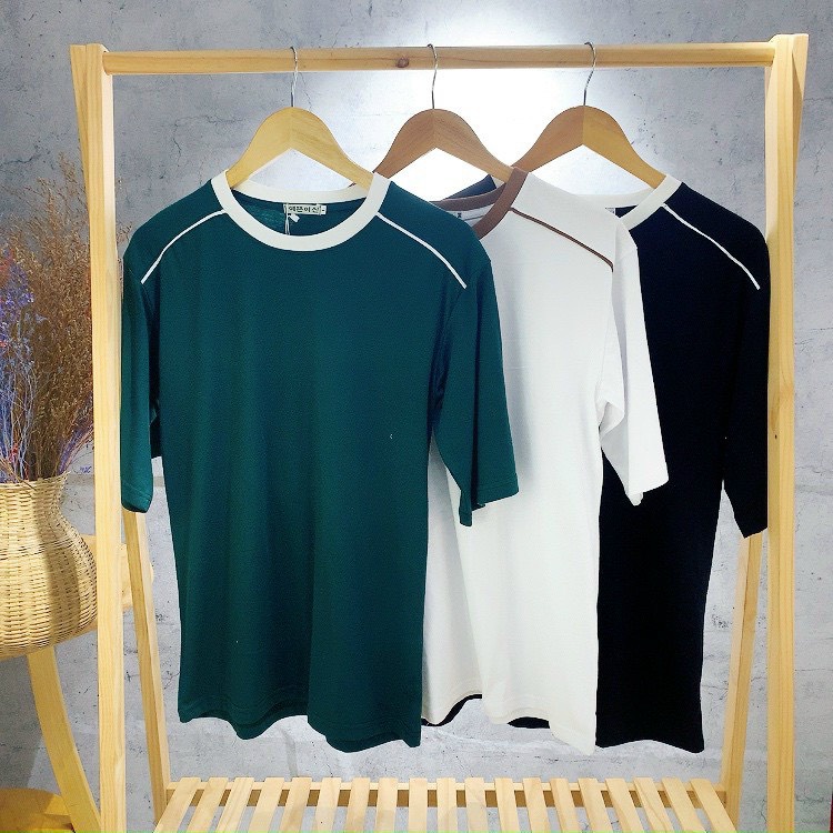 Áo thun phối viền vai siêu đẹp