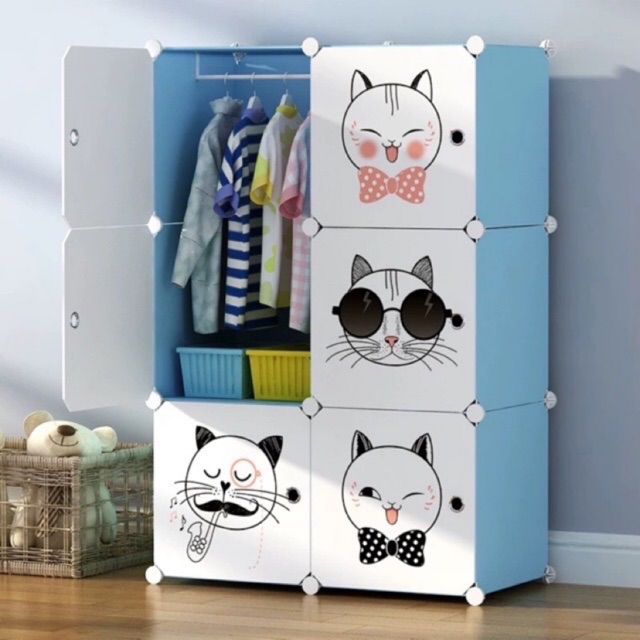 TỦ NHỰA GHÉP- TỦ QUẦN ÁO- 6 Ô