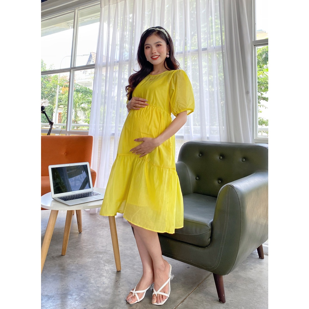 Đầm Bầu cổ ren đuôi cá sang chảnh