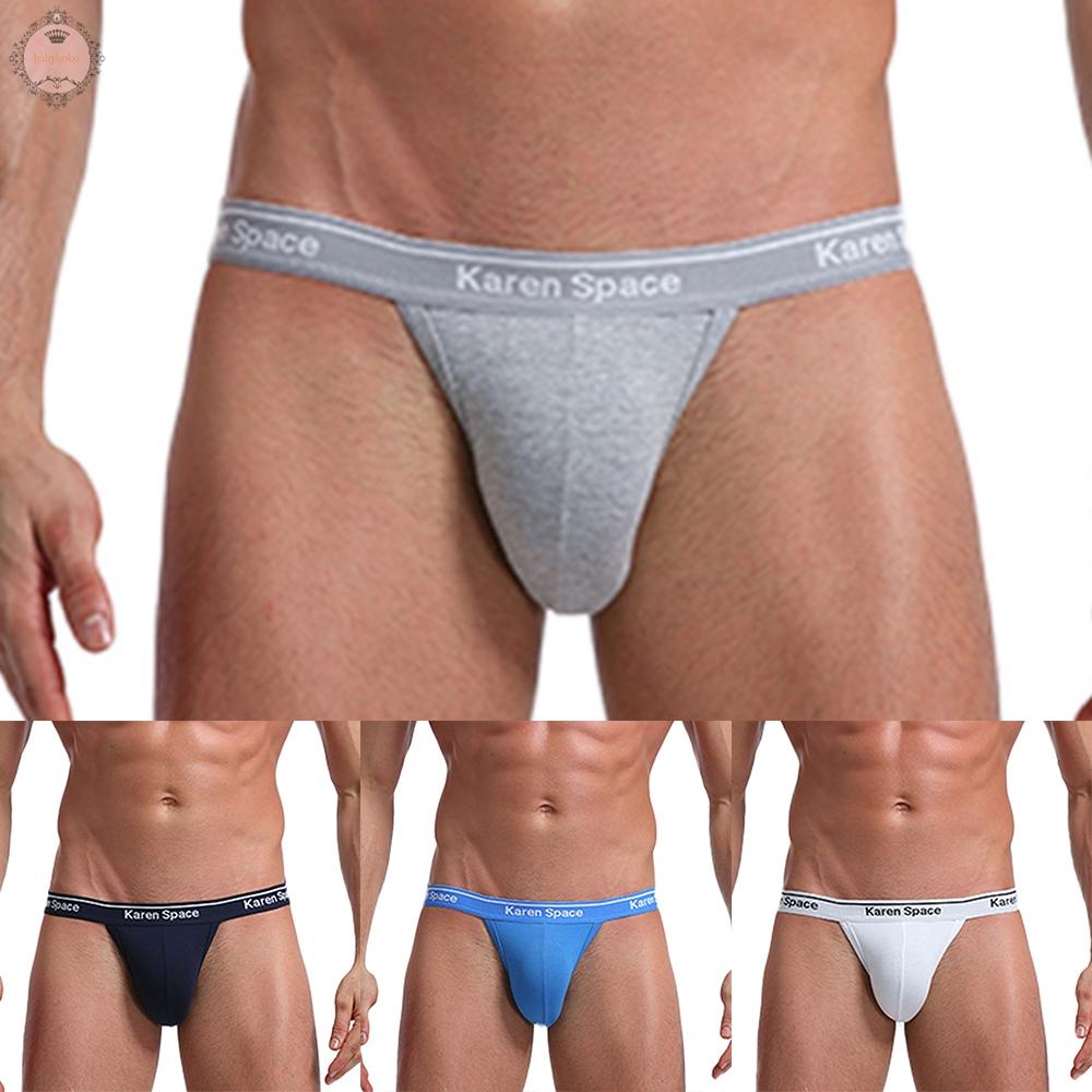 Mens Briefs Underpants Breathable Bulge Pouch Comfortable Cotton G-String
