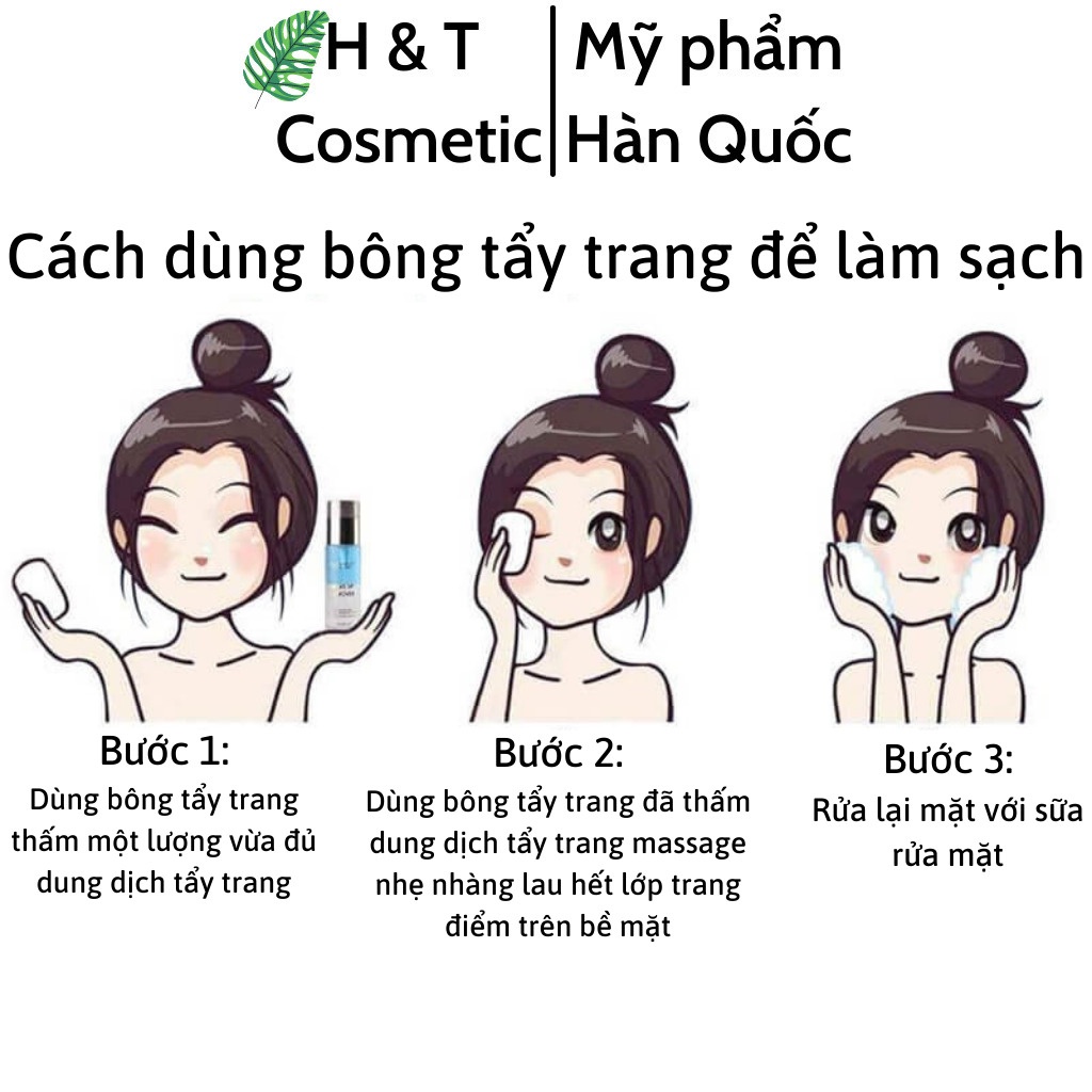 Bông tẩy trang 3 lớp Cotton Pads 222 miếng tẩy trang nhẹ nhàng và mềm mại