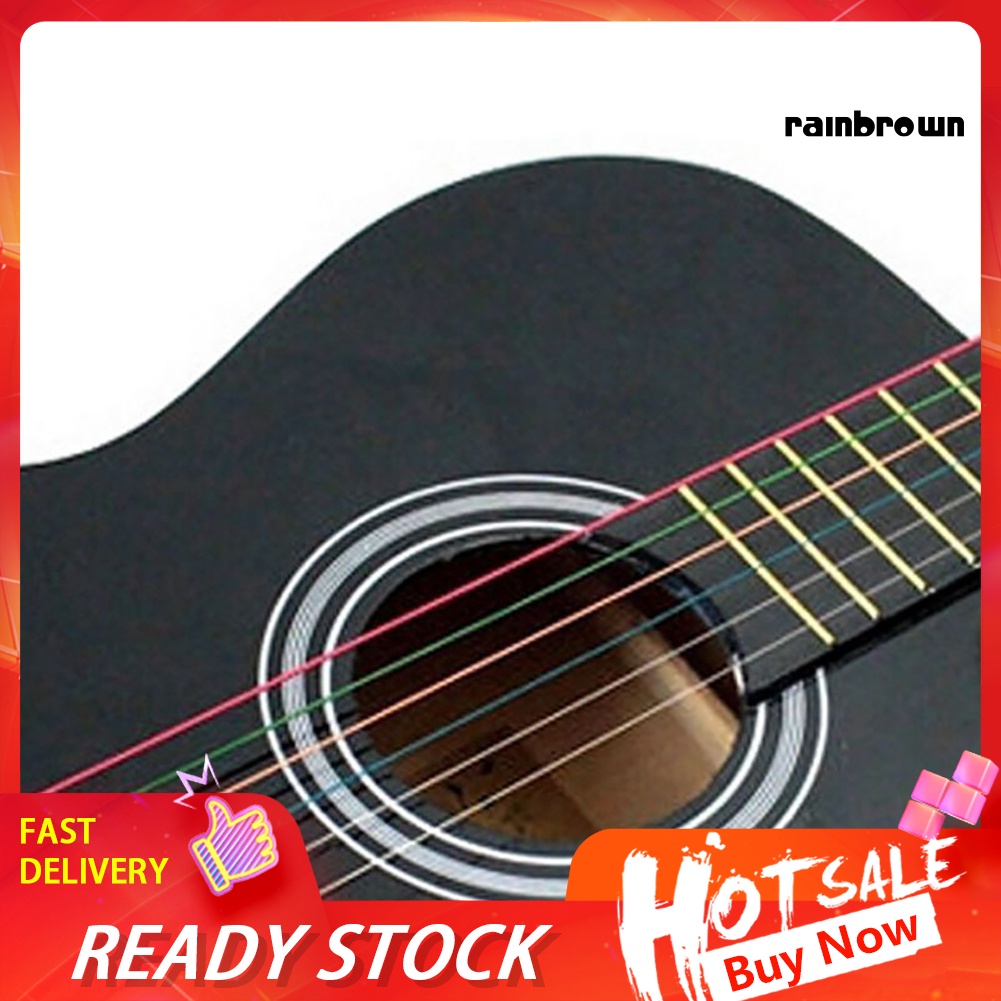 Set 1 Bộ 6 Dây Đàn Guitar Nhiều Màu Sắc