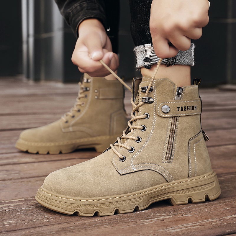 Giày Boot Nam Cổ Cao Thời Trang Cá Tính