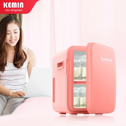 Tủ lạnh mini 10L Kemin đựng mỹ phẩm, thuốc có ổ cắm oto - BH chính hãng | Tủ lạnh mini trữ đồ mát