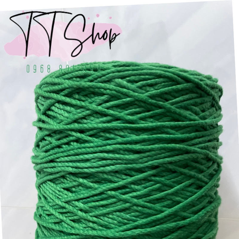 Dây thừng macrame cotton mềm mịn đủ màu, sợi 5mm làm trang trí   | TT Shop