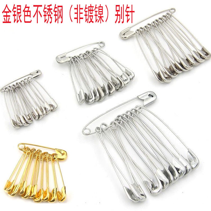 Ghim Cố Định Quần Áo Nhiều Mẫu Màu Vàng / Bạc / Vàng Kim / Bạc Chống Gỉ Độ Cứng Cao Thời Trang Cổ Điển An Toàn