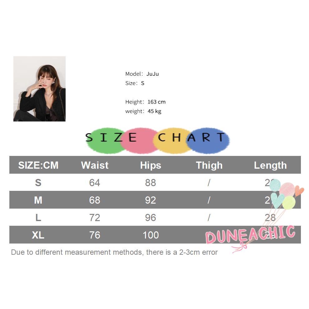 DUNEA Quần Short Denim Dáng Chữ A Thiết Kế Quyến Rũ Cho Nữ