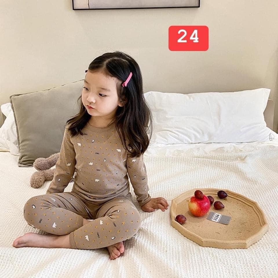 Lyvyshop - (Lô mới) Bộ dài tay cotton cho bé trai, bé gái từ 09-28kg