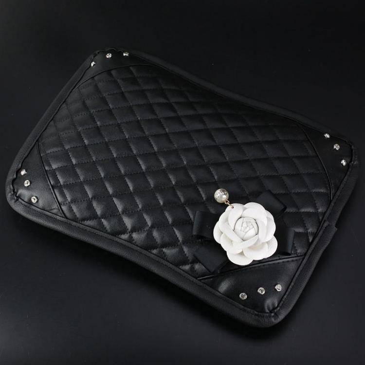 Đệm lót hộp tỳ tay họa tiết hoa trà dễ thương cho xe hơi