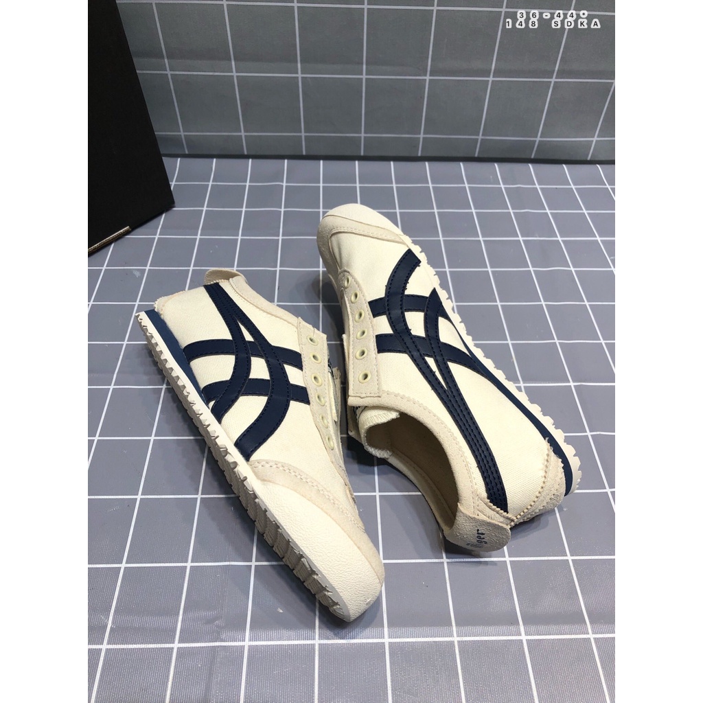ASICS Onitsuka Tiger MEXICO 66 Slip-On One Pedal Classic Casual Canvas Shoes 36-44