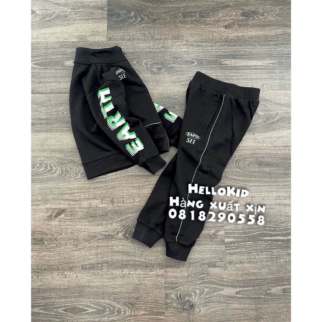 B304 - Bộ khoác nỉ da cá  earth see cho bé