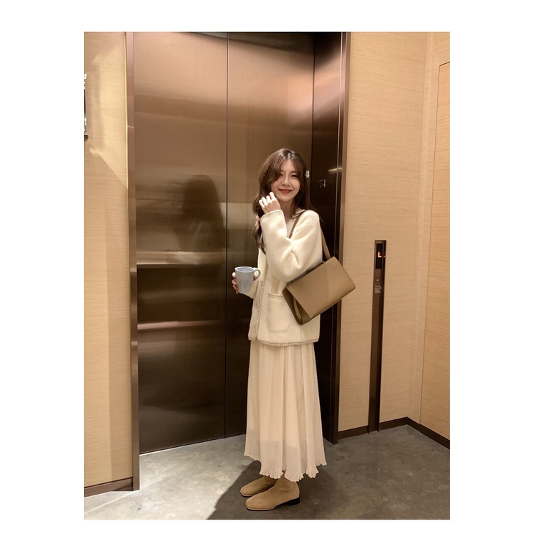 Áo khoác cardigan dệt kim thời trang thu đông Hàn Quốc mới cho nữ