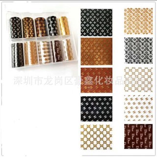 Foil dán trang trí móng thương hiệu, da rắn, báo