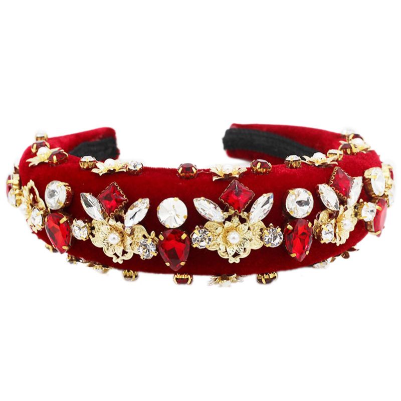 Băng Đô Đính Đá Ngọc Trai Phong Cách Baroque