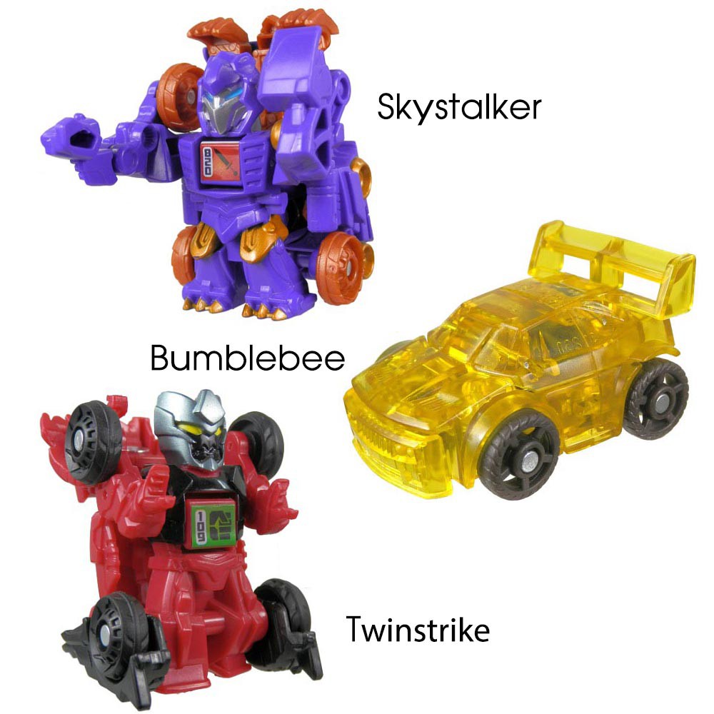 Bộ 3 Robot Transformer Mini Bot Shots - Twinstrike, Skystalker và Bumblebee (Box)