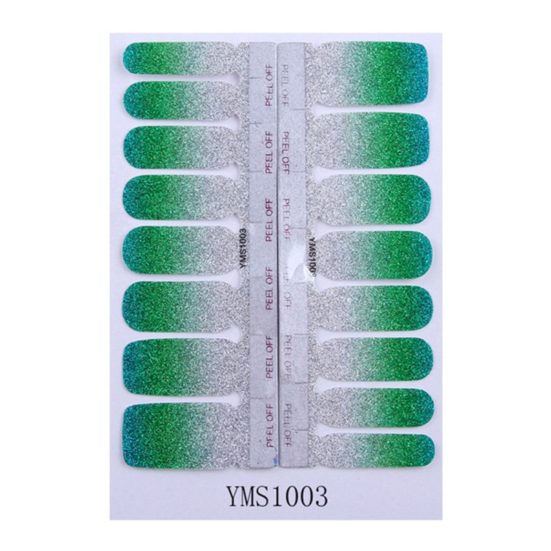 Miếng Dán Gel Trang Trí Móng Tay Màu Gradient Lấp Lánh DIY