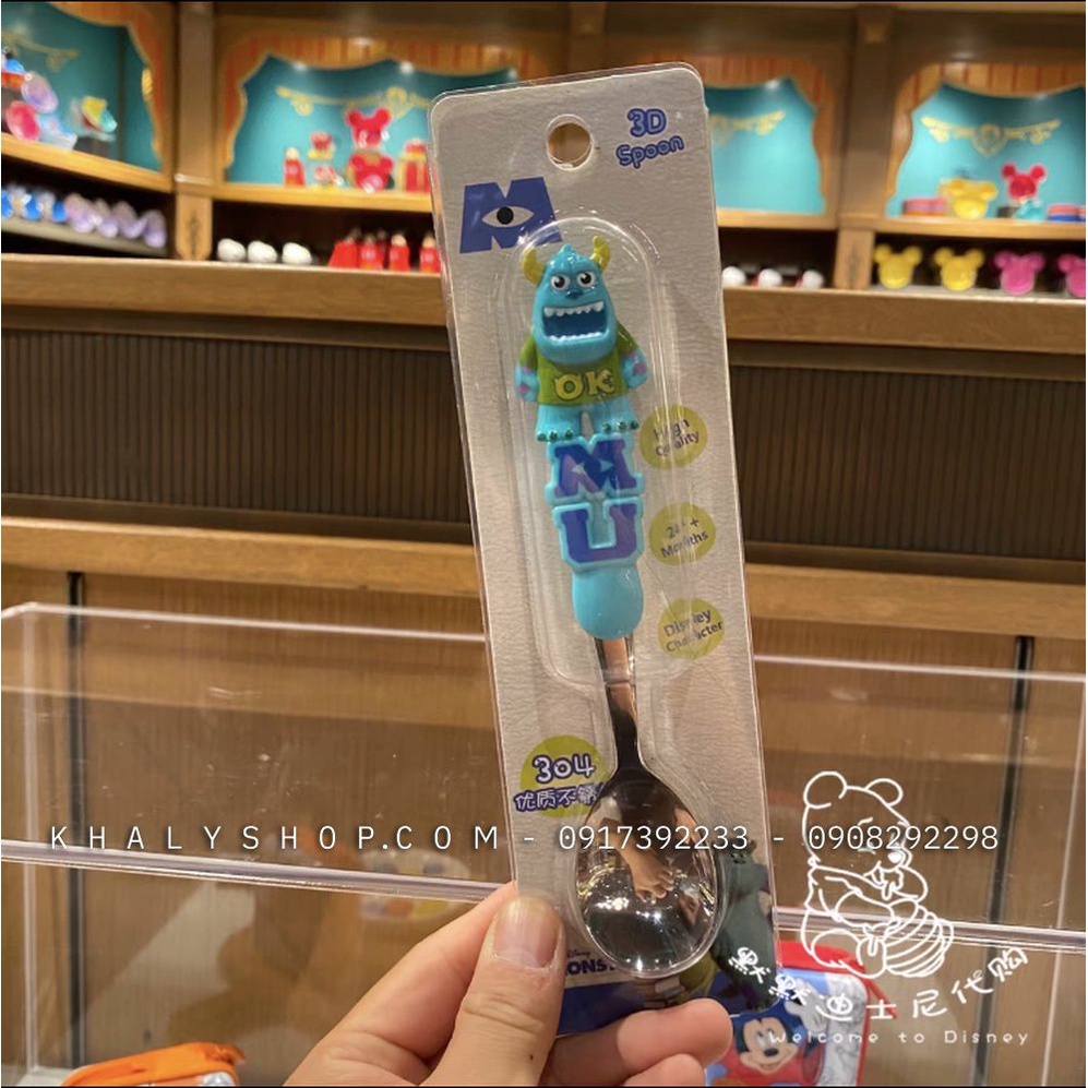 Muỗng ăn inox nổi 3D các nhân vật Disney cho Bé trai và Bé gái