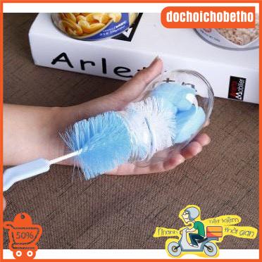 Bộ Cọ Bình Sữa 4 chi tiết Moonship, chổi cọ 4 chi tiết đa năng vệ sinh bình sữa và núm ti cho bé