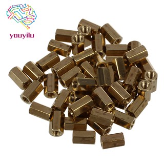 50 pcs metal hex m3 female screw pcb standoff spacers 8mm body