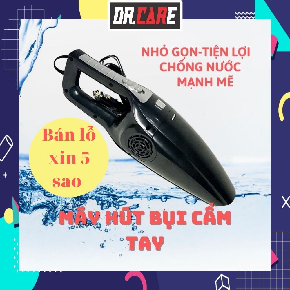 Máy hút bụi ô tô, máy hút bụi xe hơi mini công suất lớn hút cực mạnh hút được chất lỏng kết nối tầu điện xe ô tô