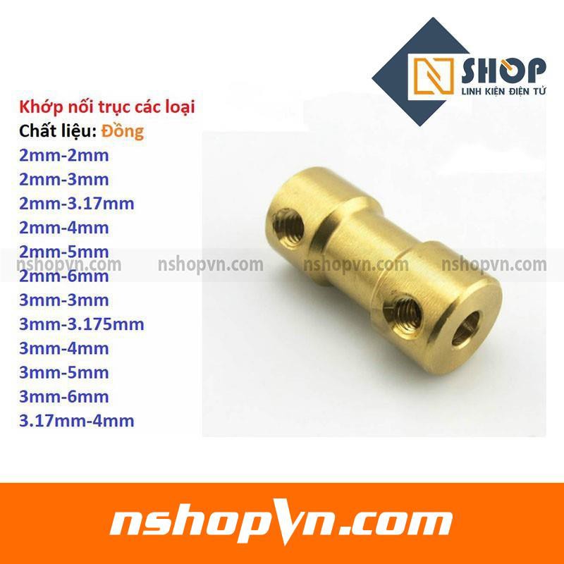 Khớp nối trục cứng các loại 2mm-2mm-3mm-3.17mm-3.175mm-4mm-5mm-6mm