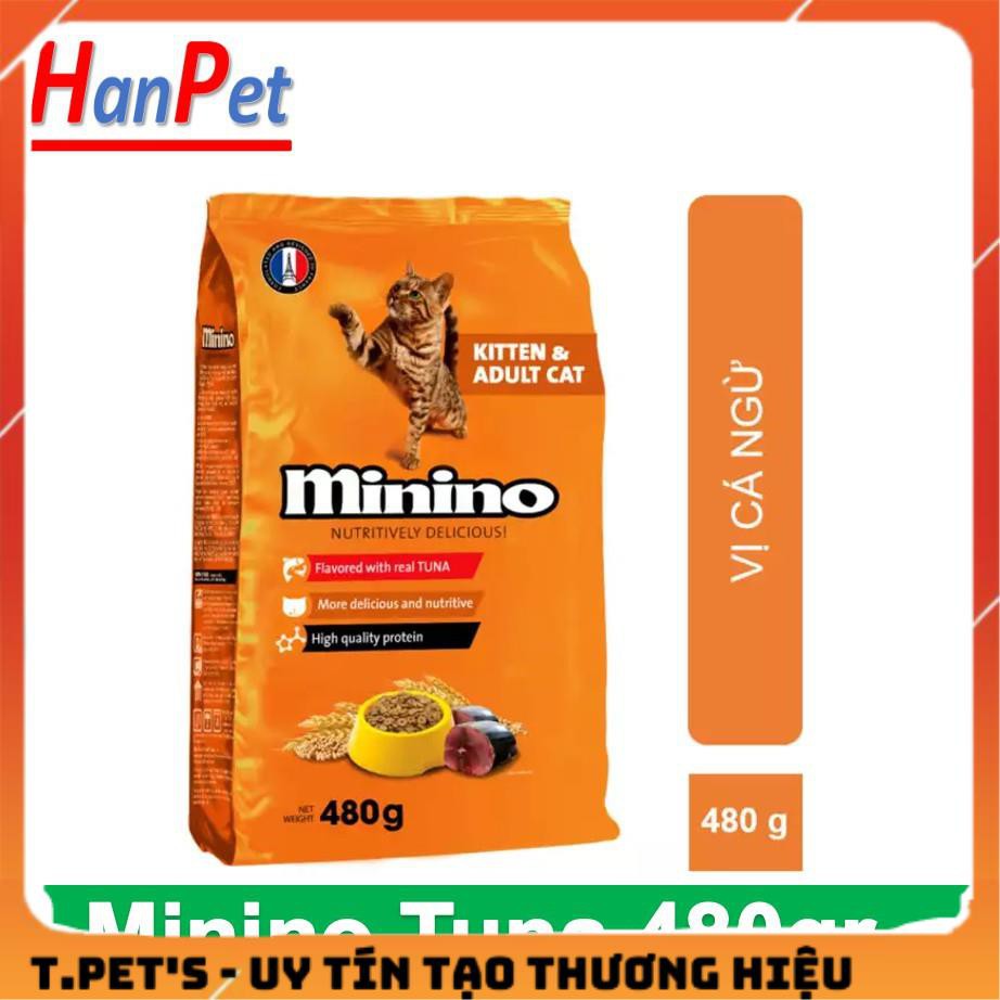 HCM- (Bao lớn 15kg và 7kg)- Minino Thức ăn viên cao cấp cho mèo mọi lứa tuổi (bao 32 gói và bao 20 gói)