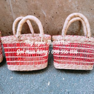 Làn cói mini đỏ cho bé nhỏ tuổi {làn đỏ}