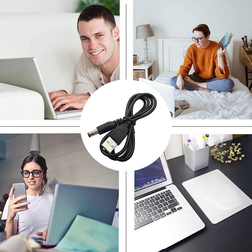 USB To DC Power Cord 0.8m DC Interface 5.5*2.5 DC Power Wire Adapter