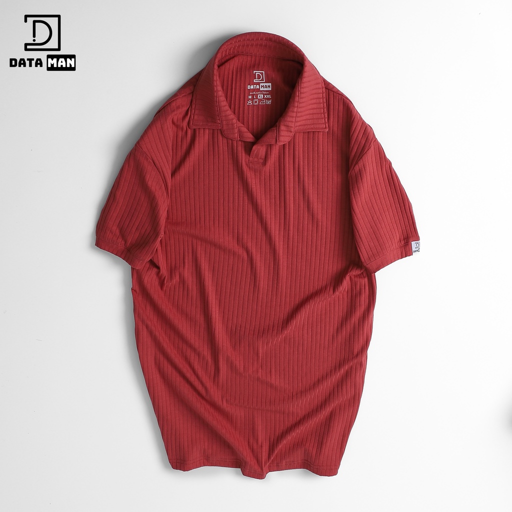 Áo POLO nam DATAMAN cổ chữ V, có ve lật, chất cotton đũa co giãn 4 chiều, thoáng mát - TPL22-01