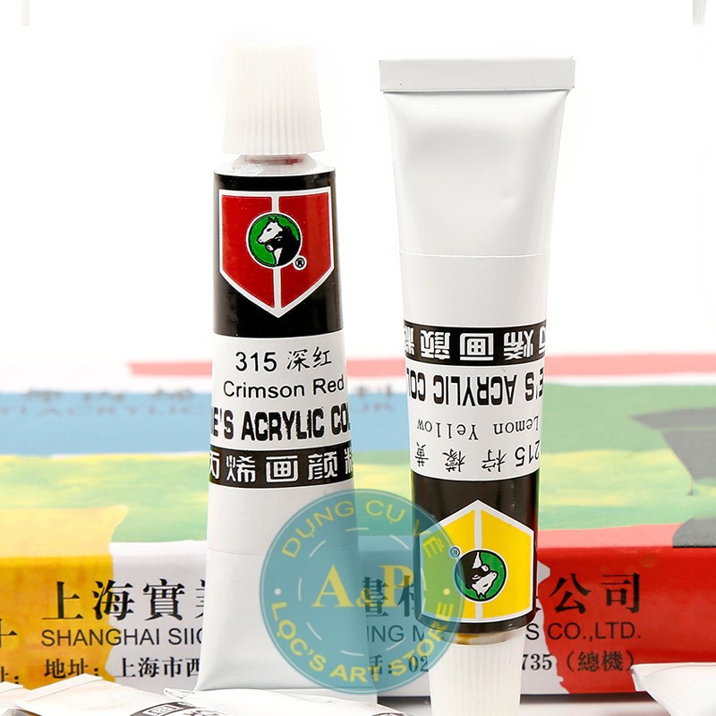 [Lộc'sArtStore] Bộ màu Acrylic Marie's dạng Tuýp 12ml (12/18/24/36 màu)