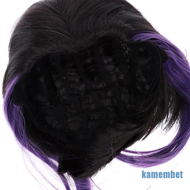 （hot*cod）Anime Kochou Shinobu Black-purple Cosplay Synthetic Hair Wigs Party Exhibit