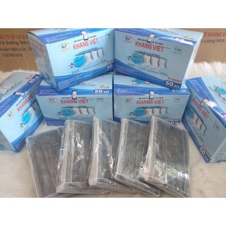 Hộp 50 Khẩu Trang Khang Việt, Chất Liệu Êm, Dễ Chịu, Xài là nghiền