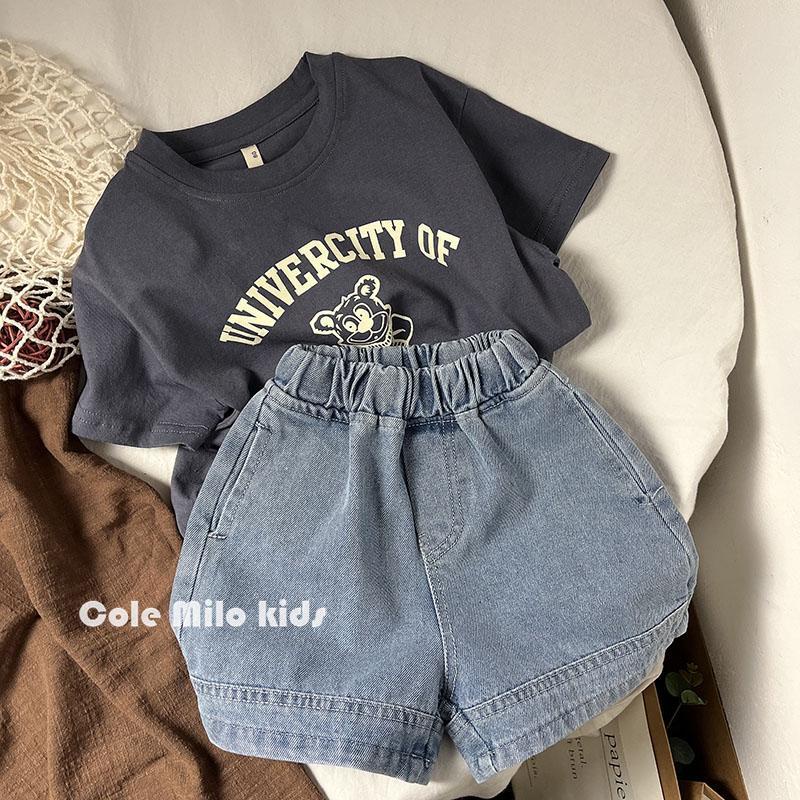 Áo Thun Tay Ngắn Dáng Rộng In Chữ Thiết Kế Siêu Nhẹ Thời Trang Xinh Xắn Cho Bé Gái