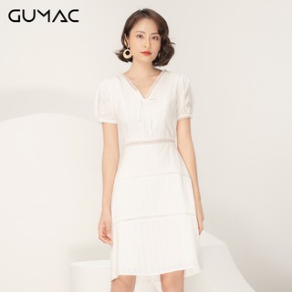 Đầm cổ V đăng ten DA996 GUMAC