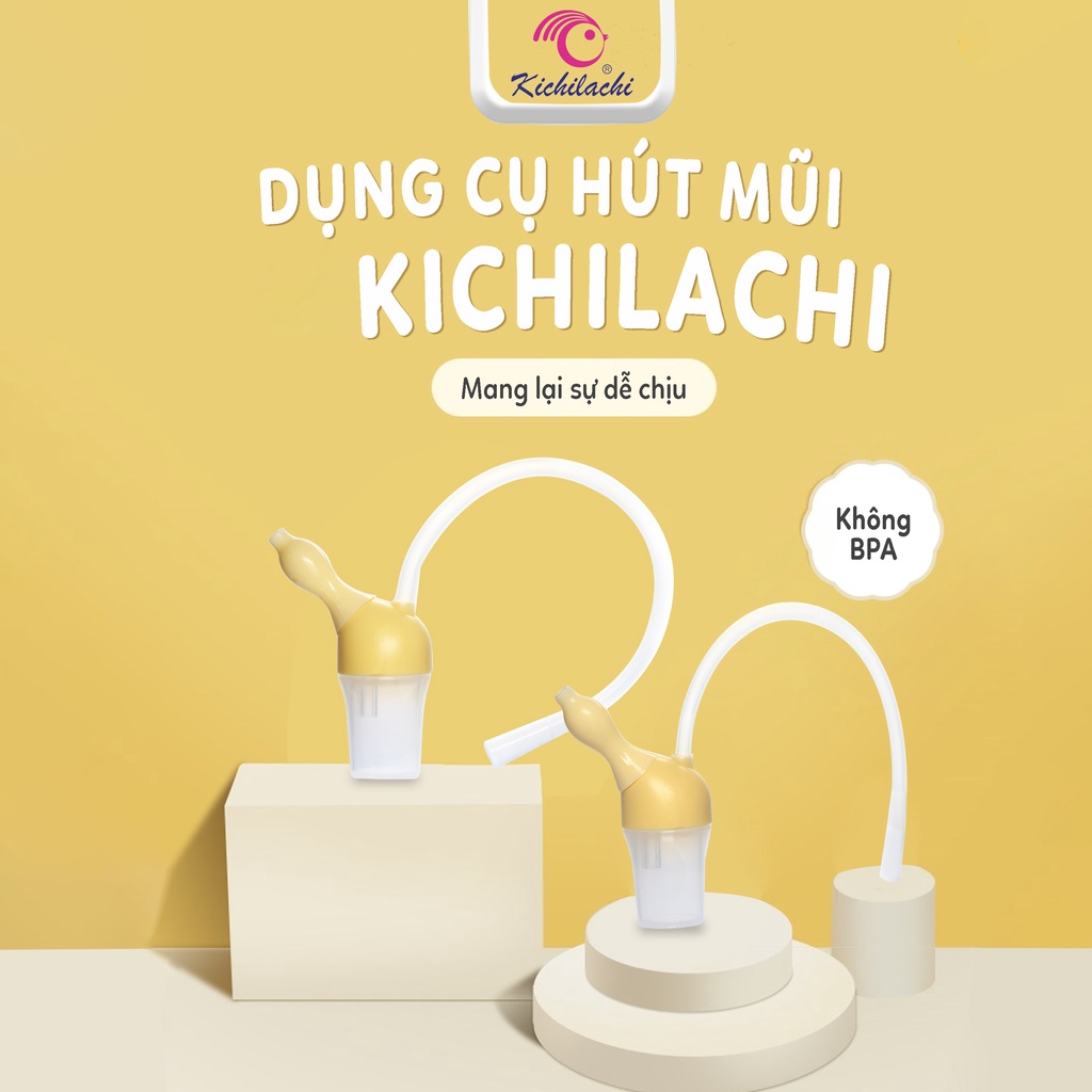 Hút Mũi Sơ Sinh Cho Bé Kichilachi ,hút Mũi Nội Địa Với Đầu Núm Mềm An Toàn Cho Bé 0m+