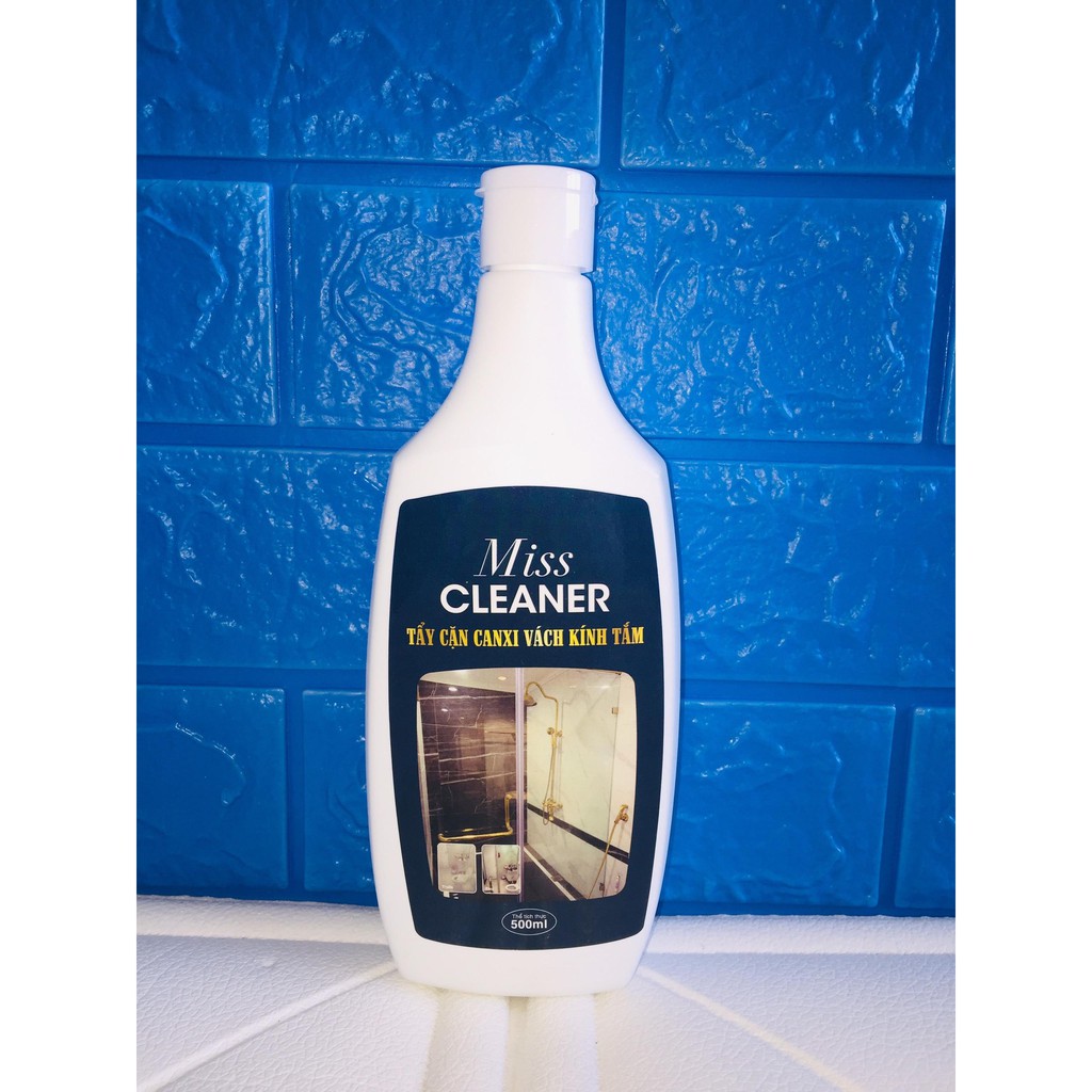 Chai tẩy cặn canxi vách kính nhà tắm chuyển dụng loại 500ml chính hãng MISS CLEANER