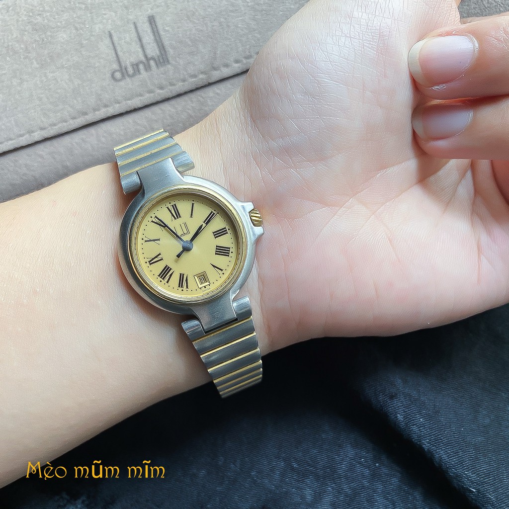 - NỮ - DUNHILL - ĐỒNG HỒ USED HÀNG HIỆU ANH QUỐC >>> MỚI 98% / SWISS MADE / CHỐNG NƯỚC
