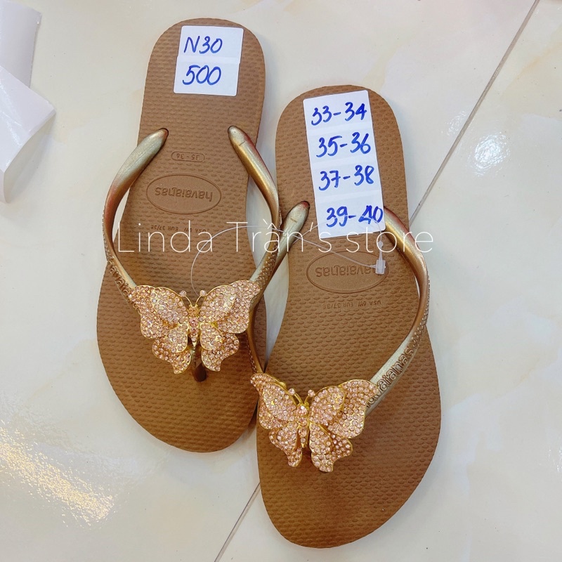 dép HVN  slim mix charm b.đôi trà•Linda Trần’s store•